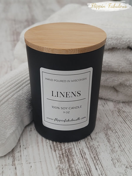 Linens Soy Wax Candle-Multiple Sizes Available