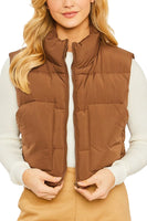 Puffer Vest With Pockets- Multiple Colors Available