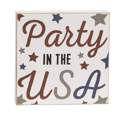 Party In The USA Mini Wood Block