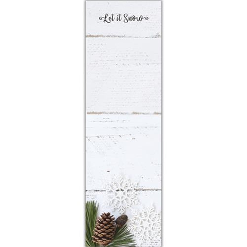 Let It Snow Pinecone Magnetic Notepad