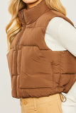 Puffer Vest With Pockets- Multiple Colors Available