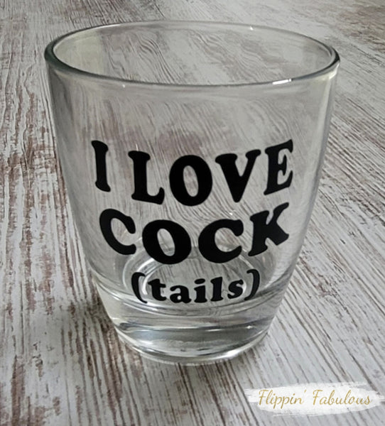 I Love Cock(tails) Cocktail Glass