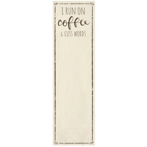 I Run On Coffee And Cuss Words Magnetic Notepad