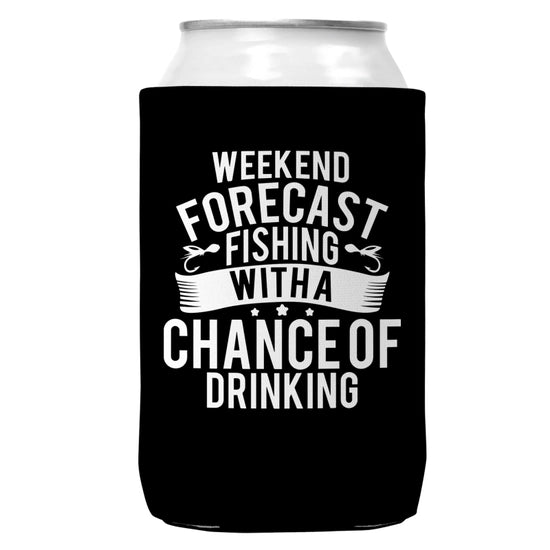 Weekend Forecast Fishing Can Coozie Cooler for 12oz Cans