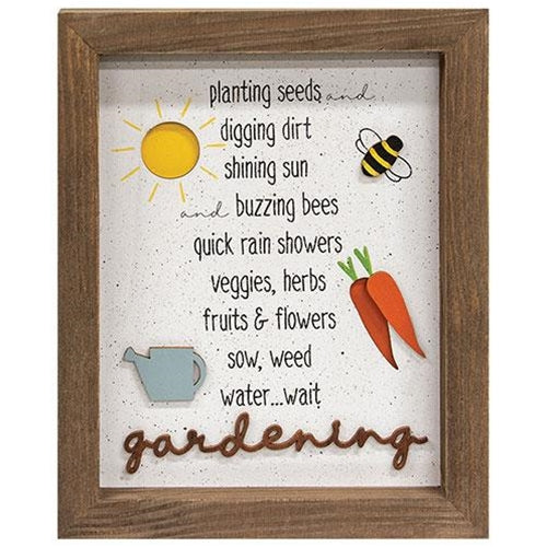 Gardening Shadowbox Sign