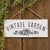 Vintage Garden Hanging Wood Sign