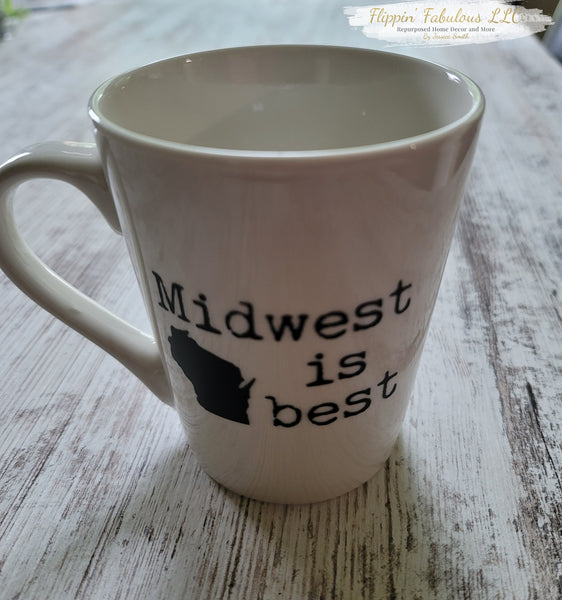 Midwest Is Best - Wisconsin Handmade Mug ***CUSTOMIZABLE***