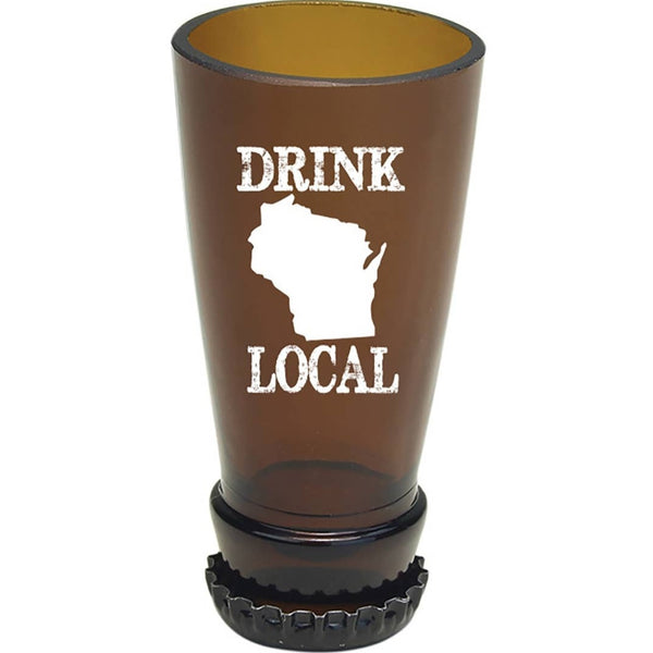 Drink Local Beer Bottle Shot Glass - Wisconsin
