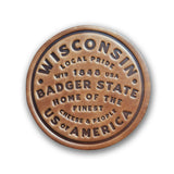 Wisconsin Local Pride Handmade Leather Coaster