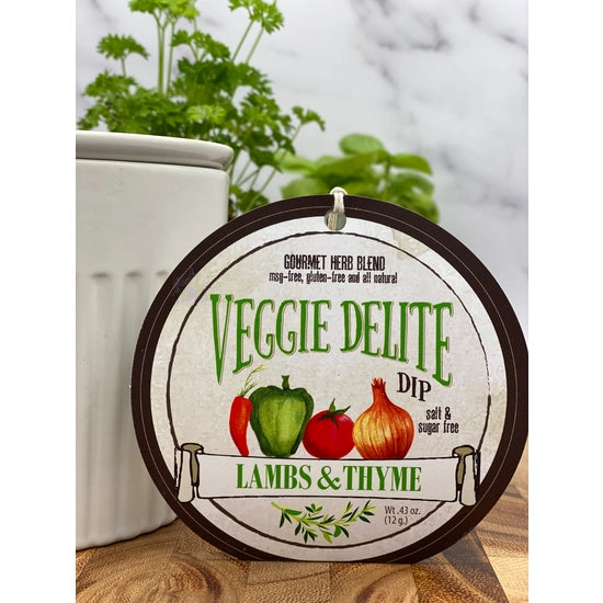 Veggie Delite Dip Gourmet Herb Blend - MSG-Free, Gluten-Free, and All Natural - Salt and Sugar Free