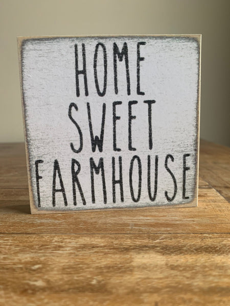 Home Sweet Farmhouse Mini Sign