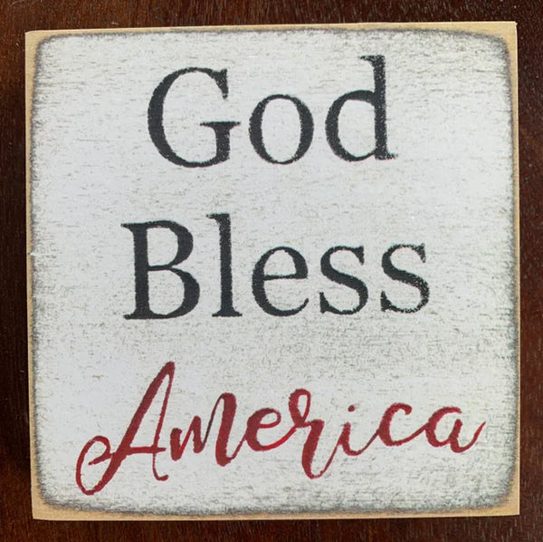 God Bless America Mini Sign