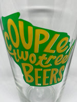 Couple Two Tree Beers Pint Glass