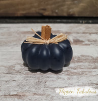 Navy Blue Speckled Cinnamon Stick Pumpkin- 3"