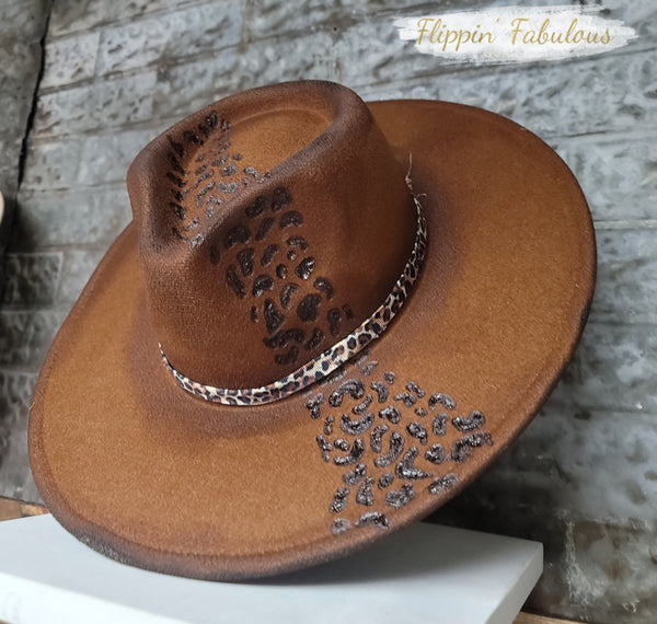 Leo Hand Burned Wide Brim Hat-Multiple Colors Available