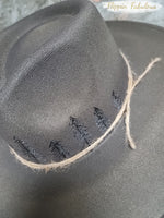 Alpine Hand Burned Wide Brim Hat