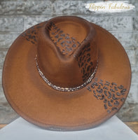 Leo Hand Burned Wide Brim Hat-Multiple Colors Available