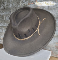 Alpine Hand Burned Wide Brim Hat