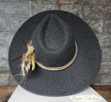 Traveler Wide Brim Grey Hat