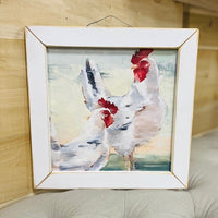 Im-peck-able Chickens Framed Print