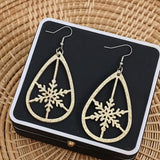 Leatherette Silver Glitter Snowflake Earrings