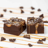 Dark Chocolate Caramel Sea Salt Handmade Fudge (1/4 Lb)