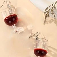 Wine Glass Dangle Earrings