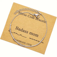 Badass Mom Morse Code Bracelet