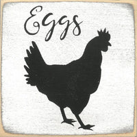 Eggs Handmade Mini Sign