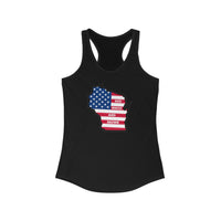 Wisconsin Red White & Brews Women's Racerback Tank Top