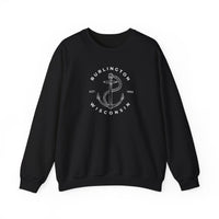 Burlington Wisconsin With Anchor Crewneck Unisex Sweatshirt