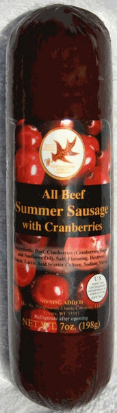 All Beef Summer Sausage With Cranberries