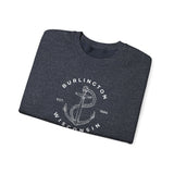 Burlington Wisconsin With Anchor Crewneck Unisex Sweatshirt