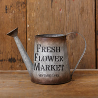 Fresh Flower Market Watering Can with faux floral