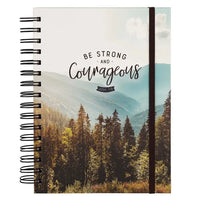 Be Strong And Courageous Joshua 1:9 Hardcover Wirebound Spiral Journal