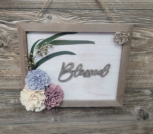 Blessed Floral Wall Hanging