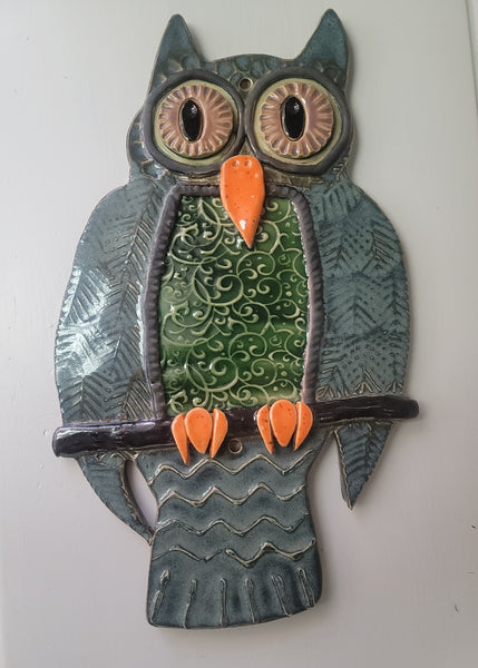 Ceramic Owl Wall Decor