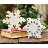 Wood Snowflake Sitter (2 Assorted Styles)