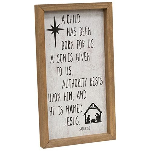 A Child Is Born Nativity Sign
