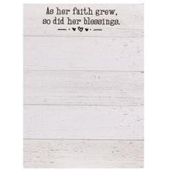 As Her Faith Grew, So Did Her Blessings Magnetic Notepad