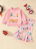 Holly Jolly Vibes Toddler/Girls Two Piece Outfit Set