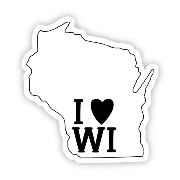 I Love (Heart) WI Sticker