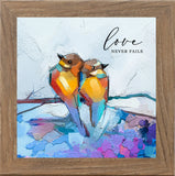 Love Never Fails Framed Print