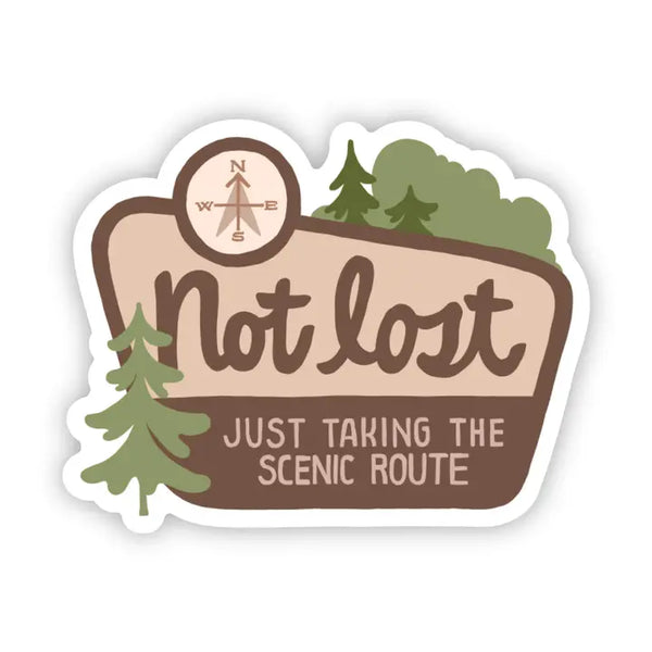 Not Lost Just Taking The Scenic Route Sticker