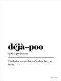 Deja-poo Handmade Block Sign