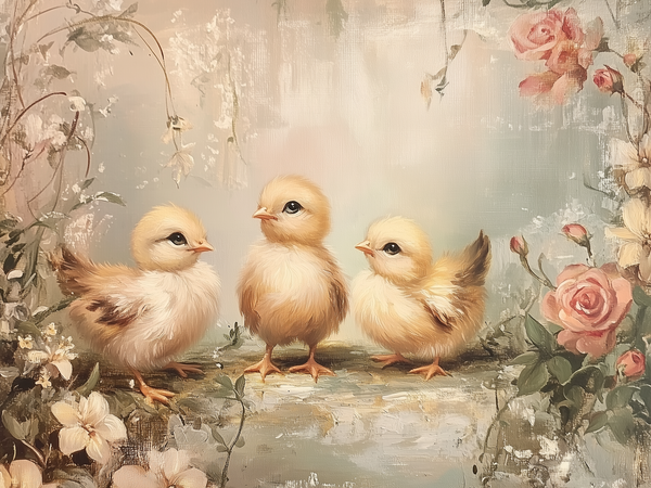 Spring Chicks Block Sign