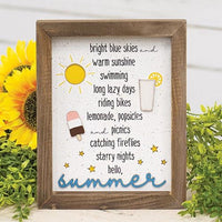 Summer Shadowbox Sign