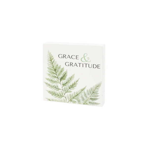 Grace & Gratitude Block Sign