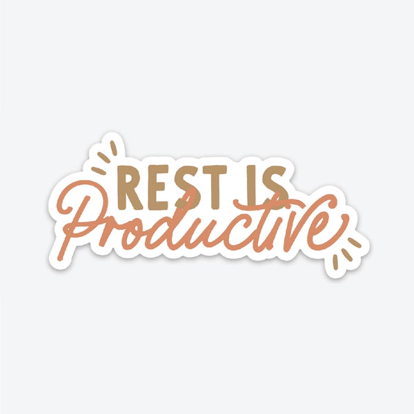 Rest Is Productive Handmade Sticker