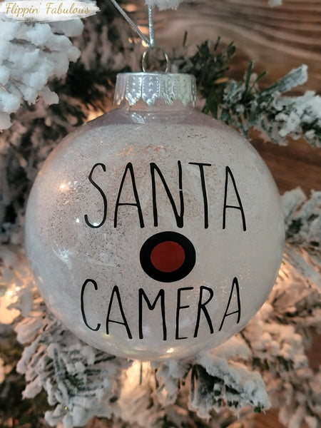 Santa Camera Handmade Ornament